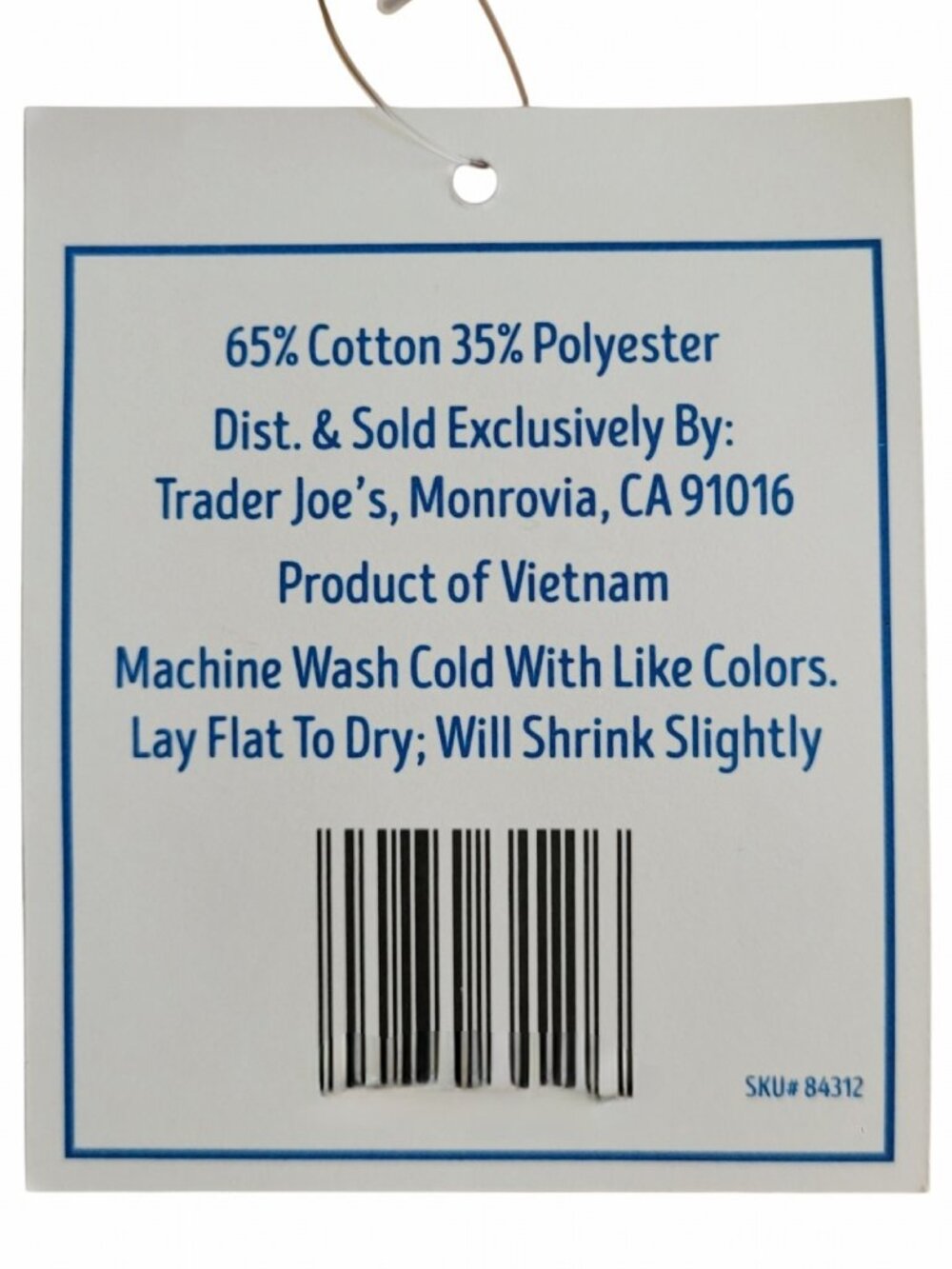 Trader Joe's Seafoam Green Striped Mini Canvas Tote Bag NWT Summer 2026 - Picture 4 of 5